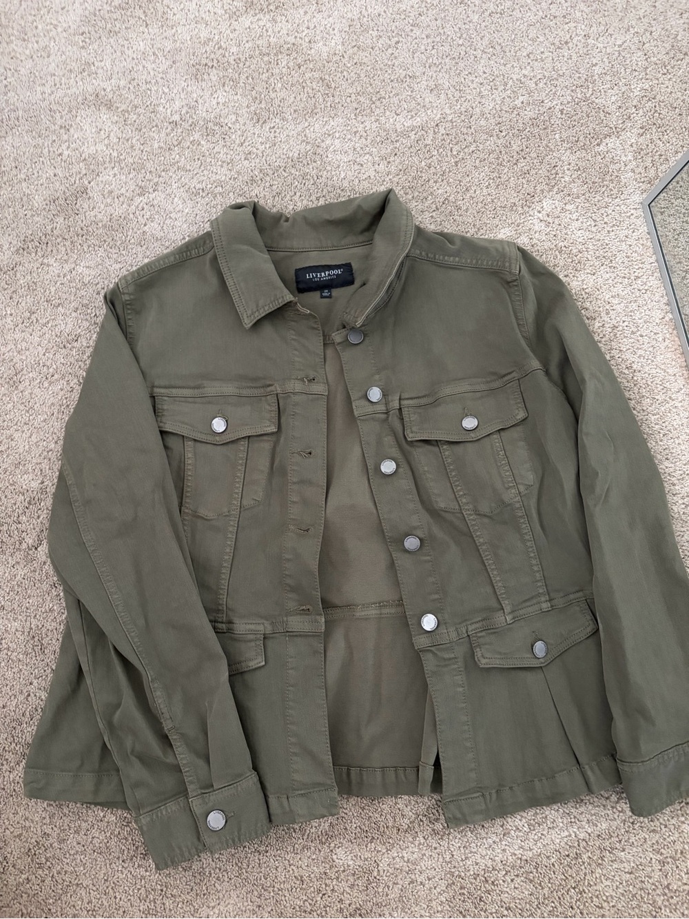 Liverpool Olive Green Utility Jacket - Women